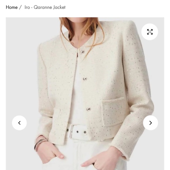 Women's Cream Tweed Jacket - Picture 1 of 9